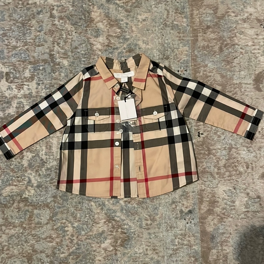 NWT Burberry kids new classic check dress shirt